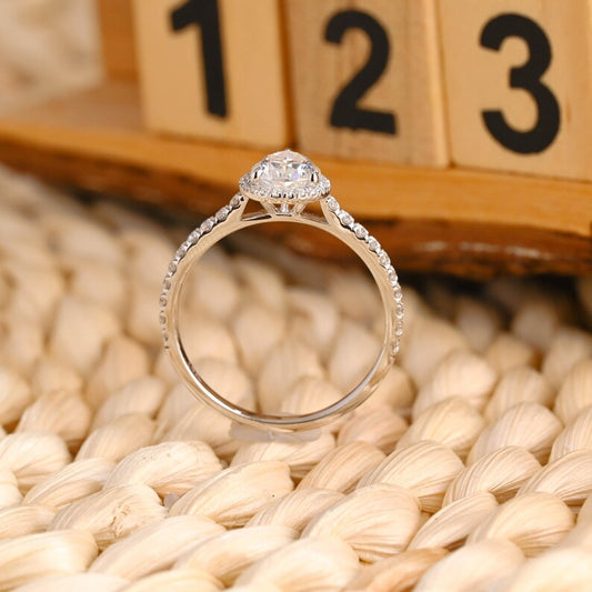 Marquise Cut Cluster Styled Lab Grown Diamond Engagement Ring