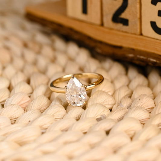 Marquise Cut Cluster Styled Lab Grown Diamond Engagement Ring