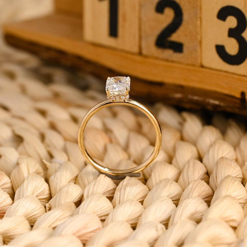 Marquise Cut Cluster Styled Lab Grown Diamond Engagement Ring