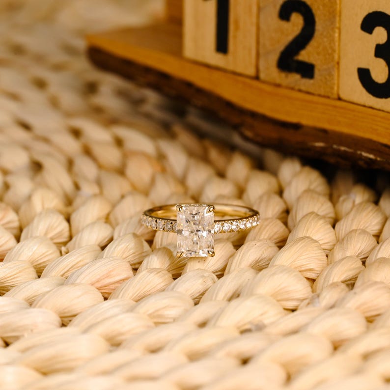 Marquise Cut Cluster Styled Lab Grown Diamond Engagement Ring