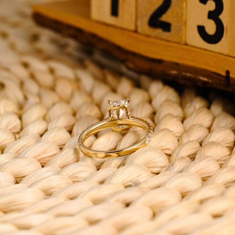 Marquise Cut Cluster Styled Lab Grown Diamond Engagement Ring