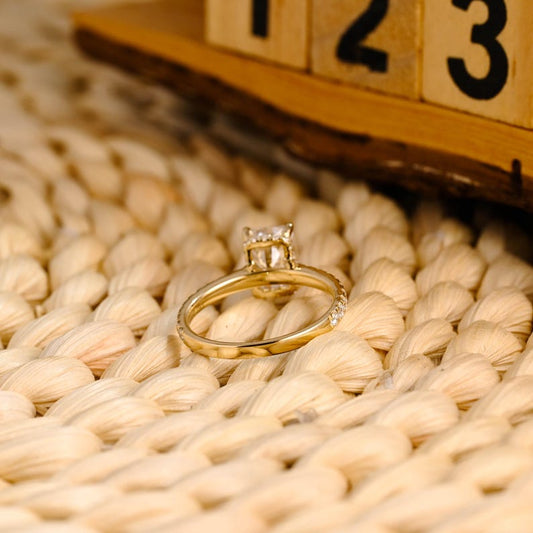Marquise Cut Cluster Styled Lab Grown Diamond Engagement Ring