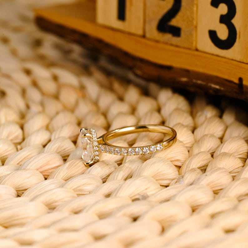 Marquise Cut Cluster Styled Lab Grown Diamond Engagement Ring