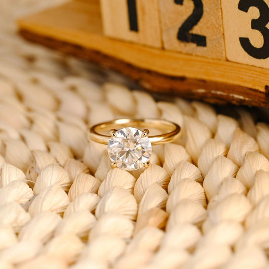 Marquise Cut Cluster Styled Lab Grown Diamond Engagement Ring
