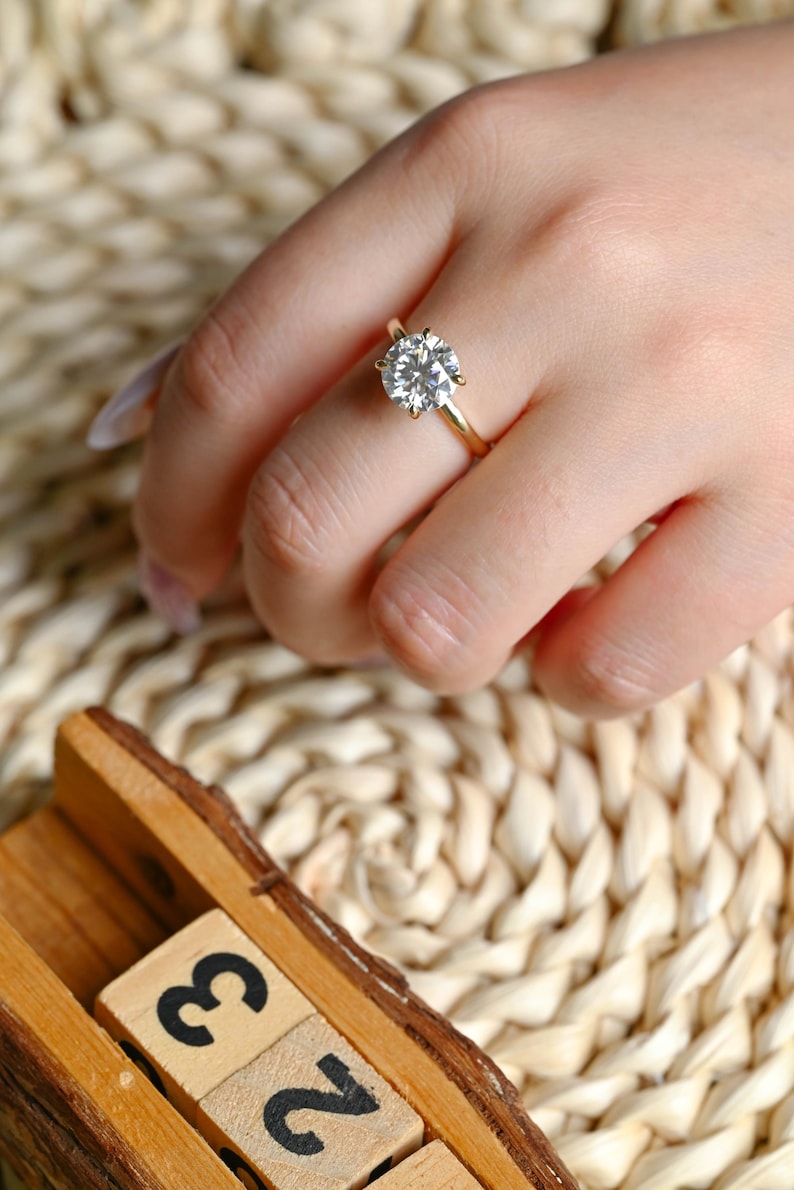 Marquise Cut Cluster Styled Lab Grown Diamond Engagement Ring