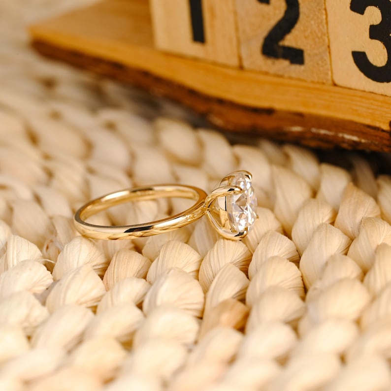 Marquise Cut Cluster Styled Lab Grown Diamond Engagement Ring