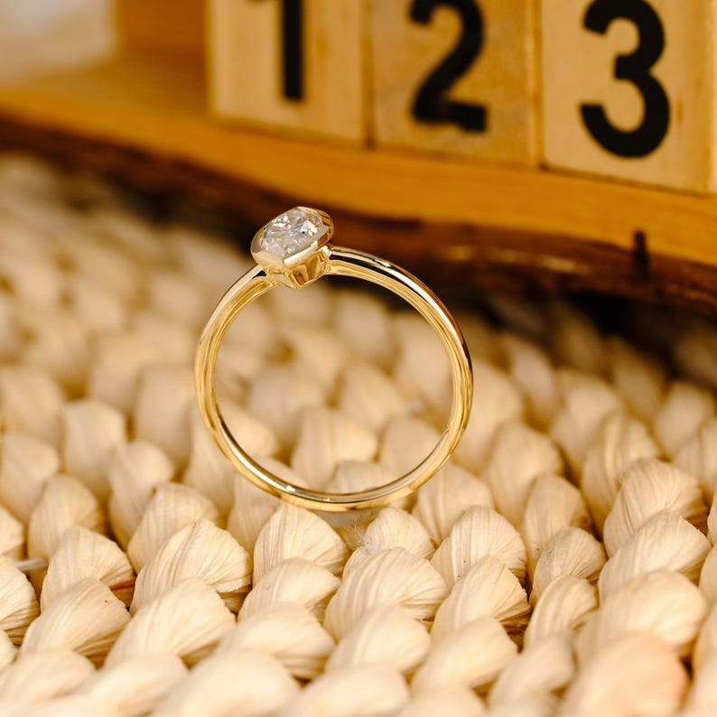 Marquise Cut Cluster Styled Lab Grown Diamond Engagement Ring
