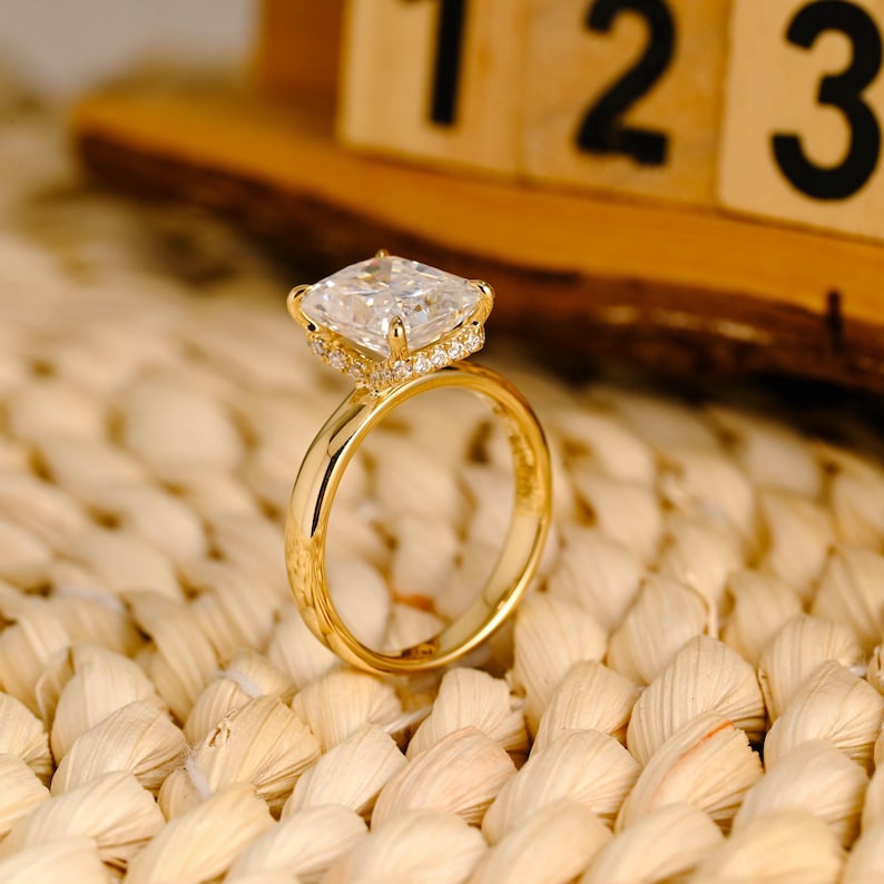 Marquise Cut Cluster Styled Lab Grown Diamond Engagement Ring