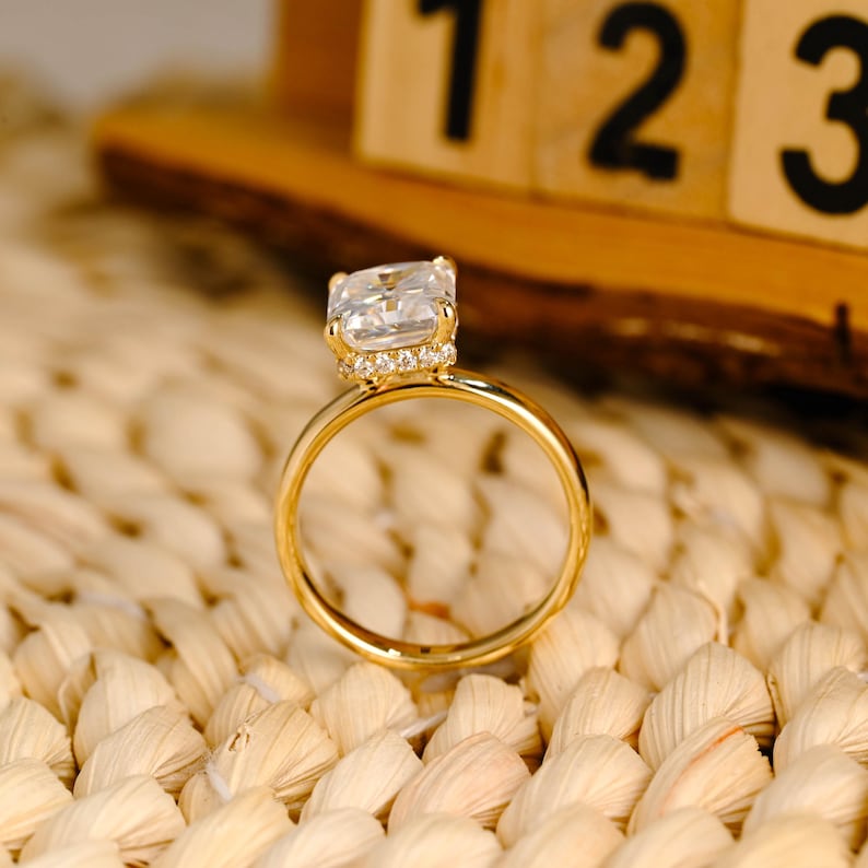 Marquise Cut Cluster Styled Lab Grown Diamond Engagement Ring