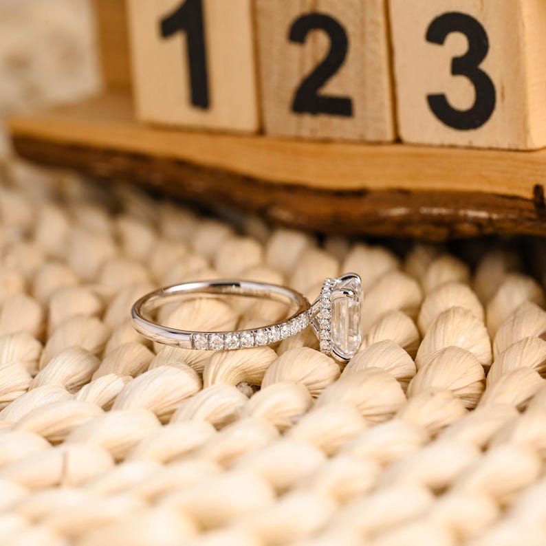 Marquise Cut Cluster Styled Lab Grown Diamond Engagement Ring