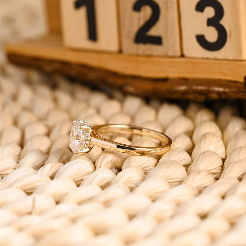 Marquise Cut Cluster Styled Lab Grown Diamond Engagement Ring