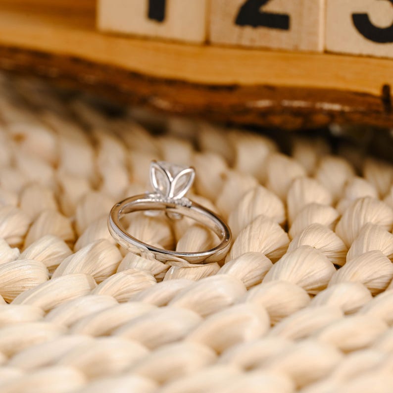 Marquise Cut Cluster Styled Lab Grown Diamond Engagement Ring