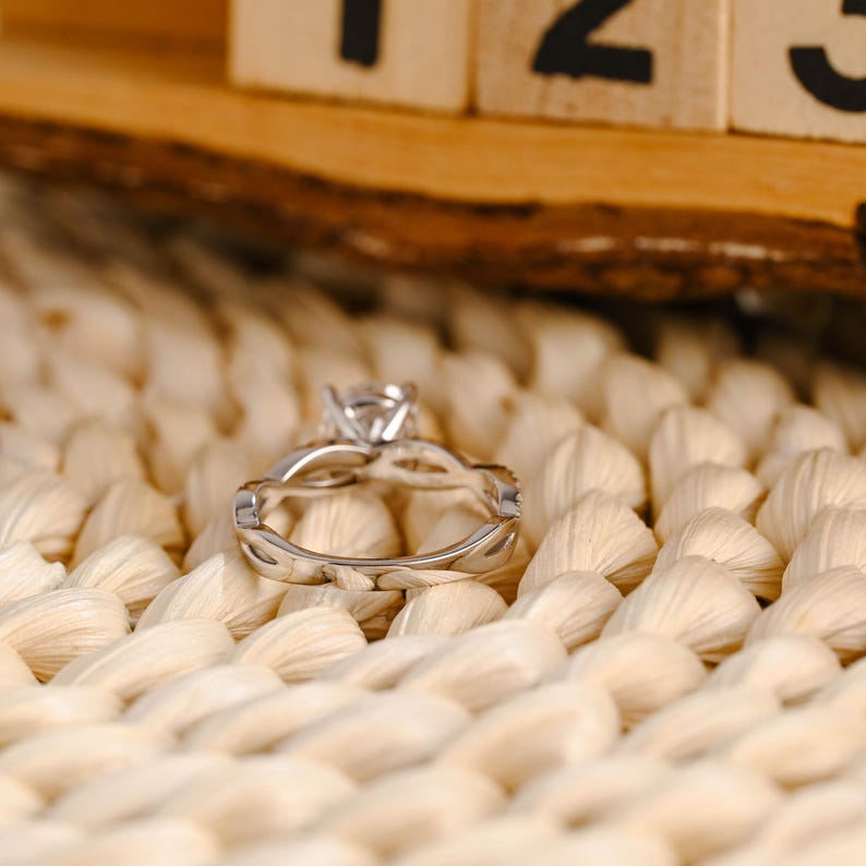 Marquise Cut Cluster Styled Lab Grown Diamond Engagement Ring