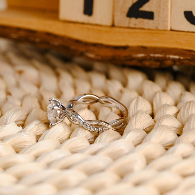 Marquise Cut Cluster Styled Lab Grown Diamond Engagement Ring