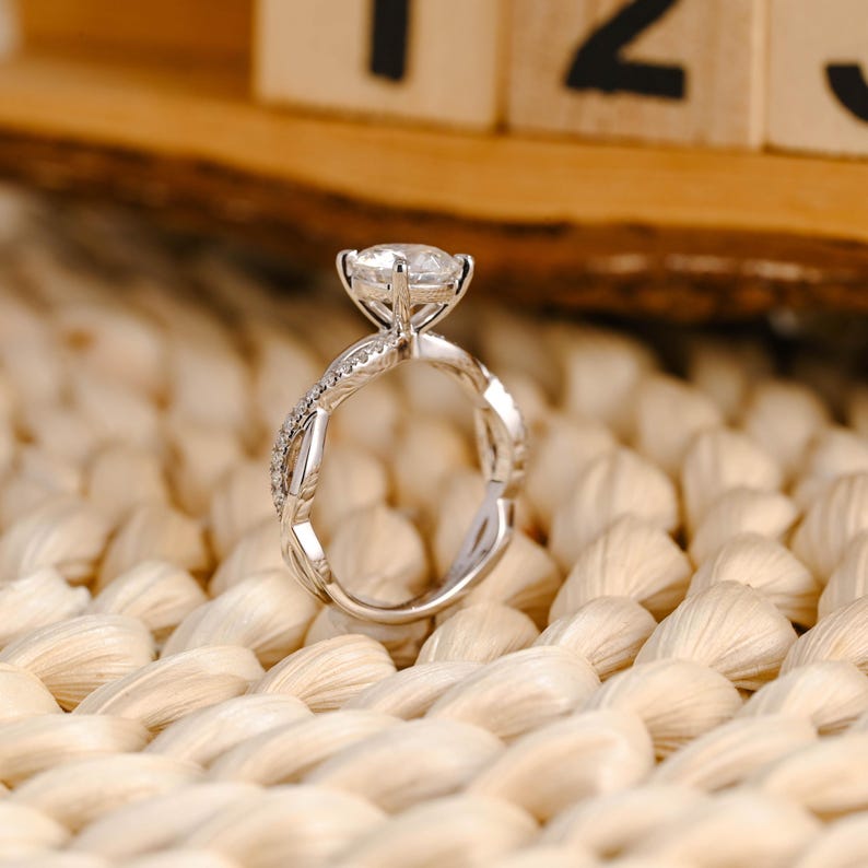 Marquise Cut Cluster Styled Lab Grown Diamond Engagement Ring