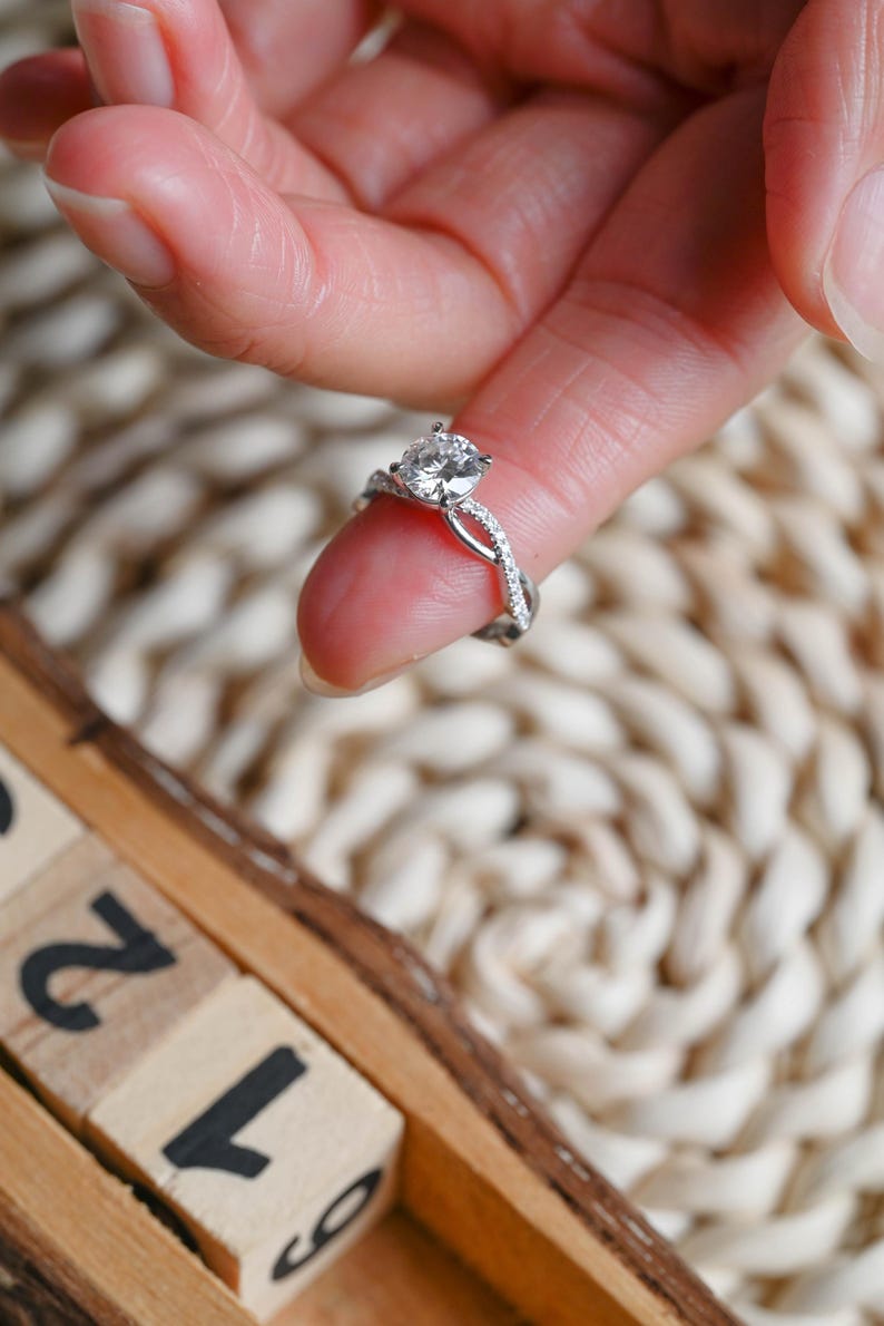 Marquise Cut Cluster Styled Lab Grown Diamond Engagement Ring