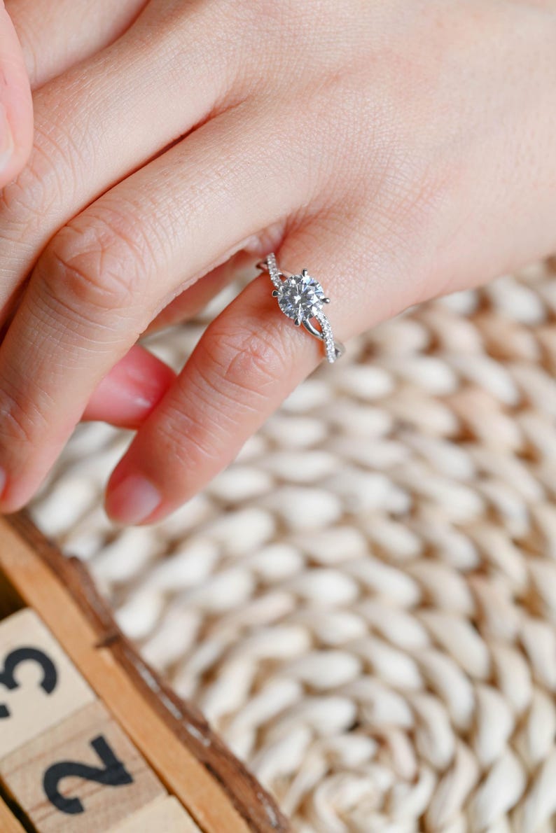 Marquise Cut Cluster Styled Lab Grown Diamond Engagement Ring