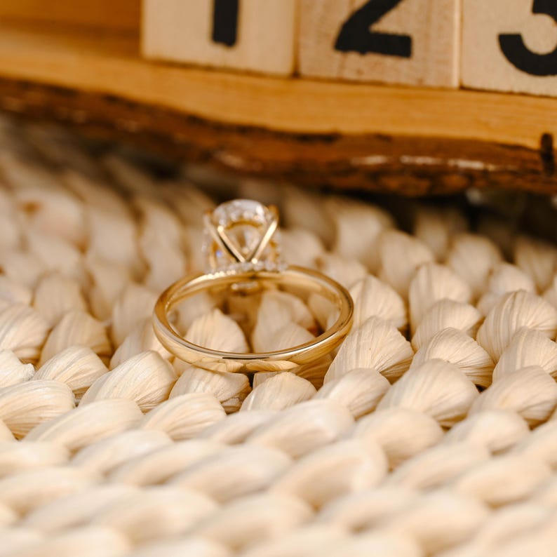 Marquise Cut Cluster Styled Lab Grown Diamond Engagement Ring