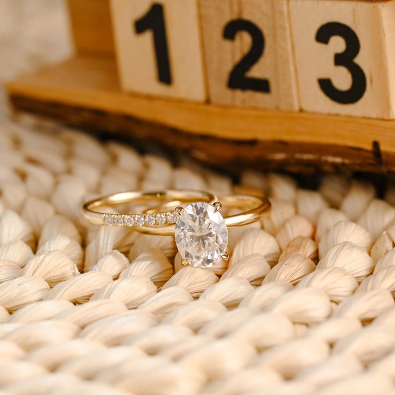 Marquise Cut Cluster Styled Lab Grown Diamond Bridal Ring Set