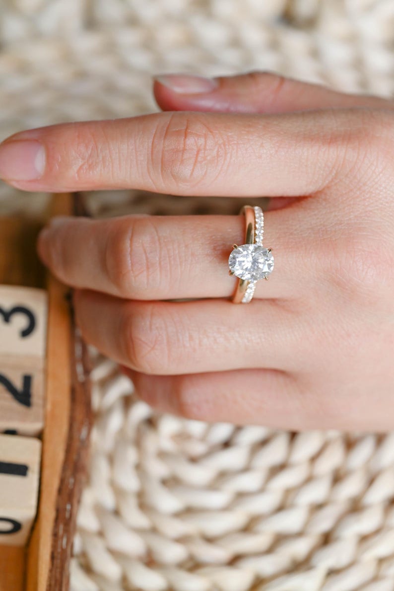 Marquise Cut Cluster Styled Lab Grown Diamond Bridal Ring Set