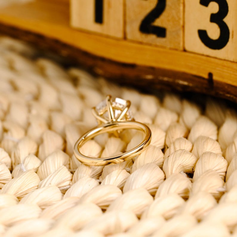 Marquise Cut Cluster Styled Lab Grown Diamond Engagement Ring