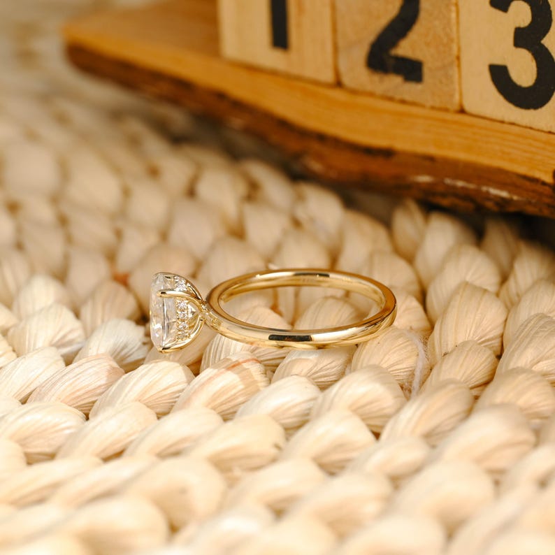 Marquise Cut Cluster Styled Lab Grown Diamond Engagement Ring