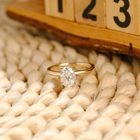 Marquise Cut Cluster Styled Lab Grown Diamond Engagement Ring