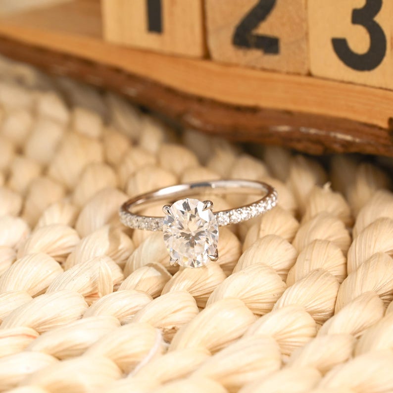 Marquise Cut Cluster Styled Lab Grown Diamond Engagement Ring