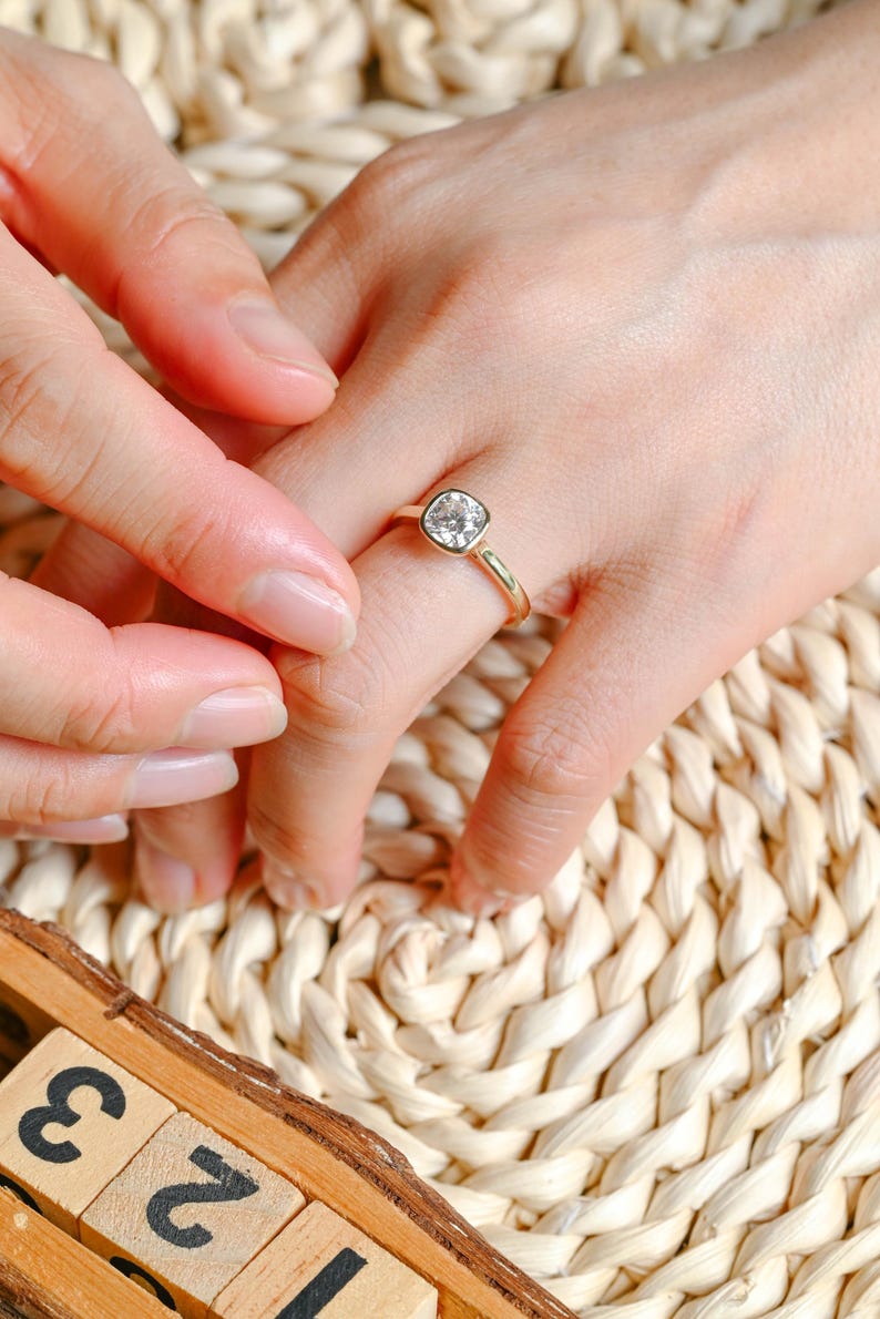 Marquise Cut Cluster Styled Lab Grown Diamond Engagement Ring