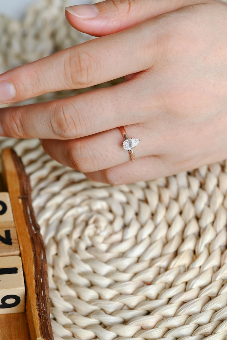 Marquise Cut Cluster Styled Lab Grown Diamond Engagement Ring