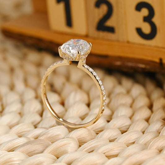 Marquise Cut Cluster Styled Lab Grown Diamond Engagement Ring