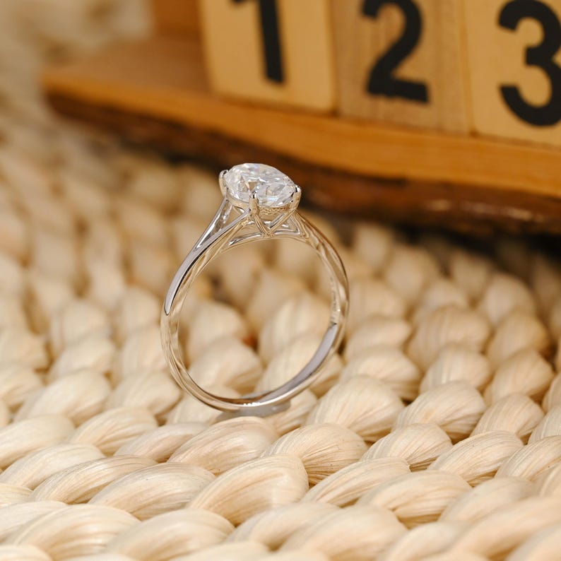Marquise Cut Cluster Styled Lab Grown Diamond Engagement Ring