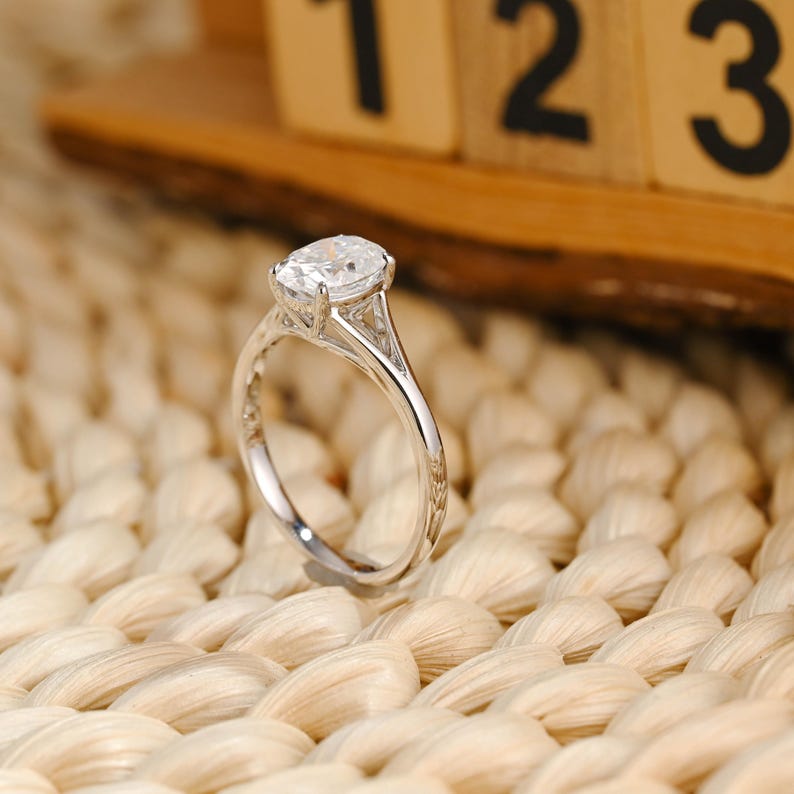 Marquise Cut Cluster Styled Lab Grown Diamond Engagement Ring