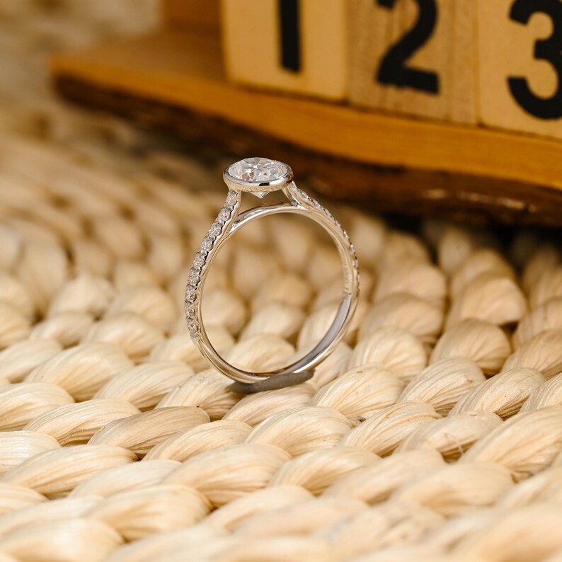 Marquise Cut Cluster Styled Lab Grown Diamond Engagement Ring
