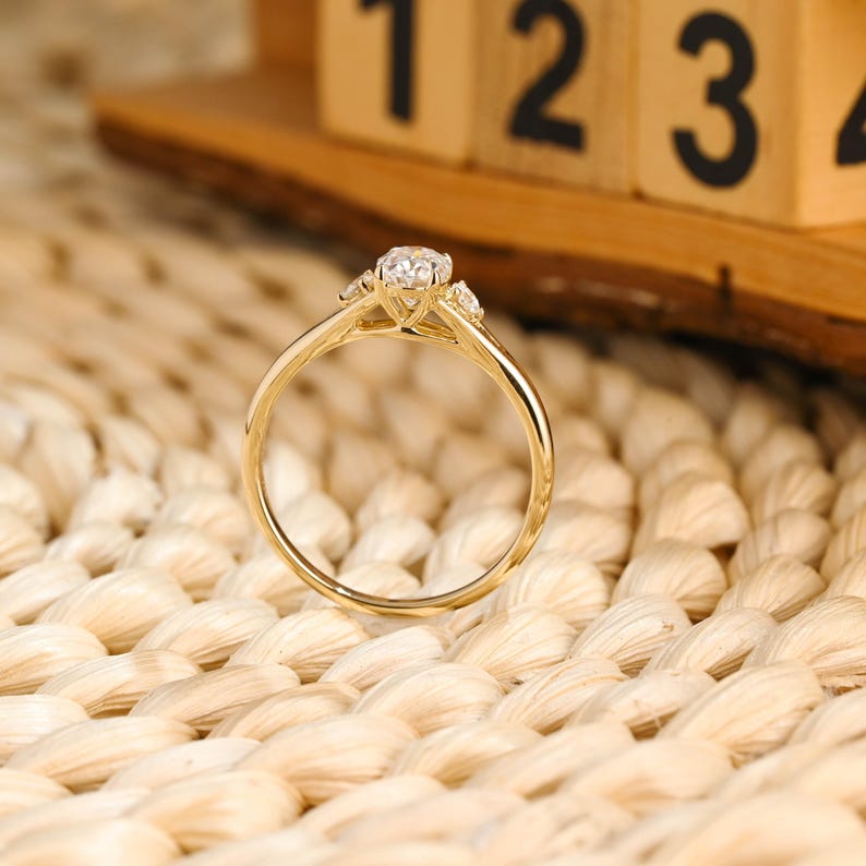 Marquise Cut Cluster Styled Lab Grown Diamond Engagement Ring