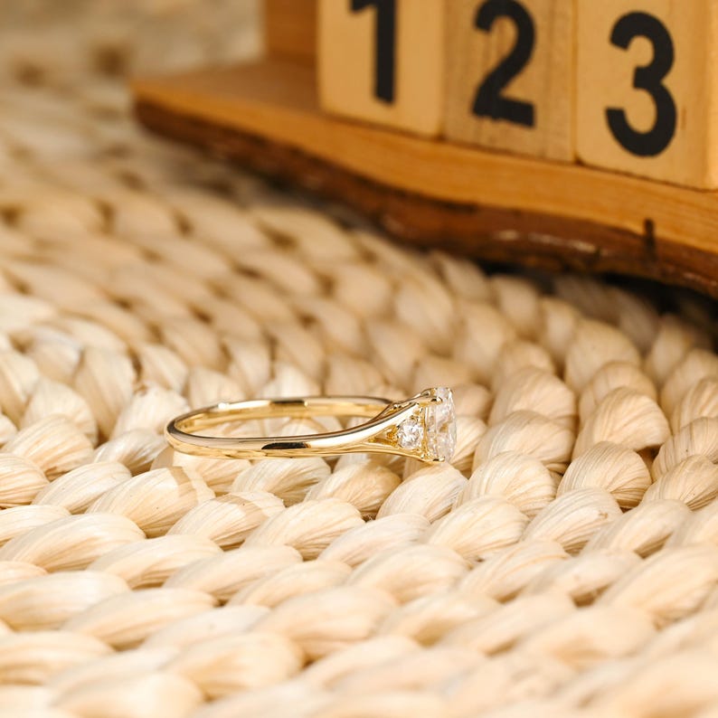 Marquise Cut Cluster Styled Lab Grown Diamond Engagement Ring