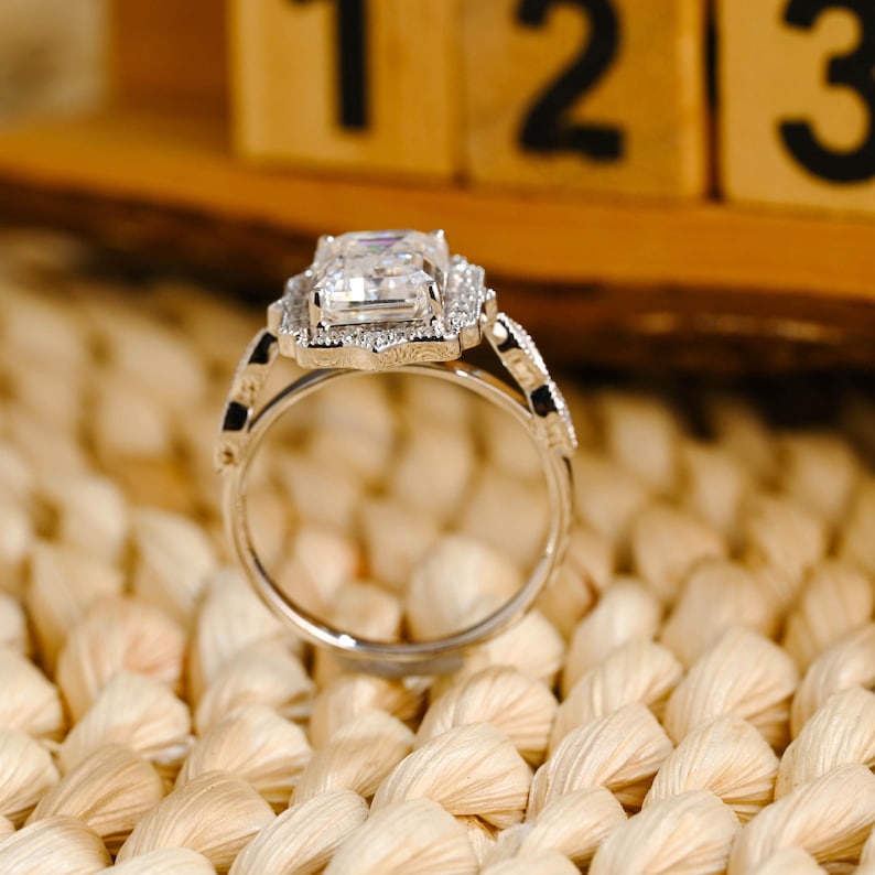 Marquise Cut Cluster Styled Lab Grown Diamond Engagement Ring