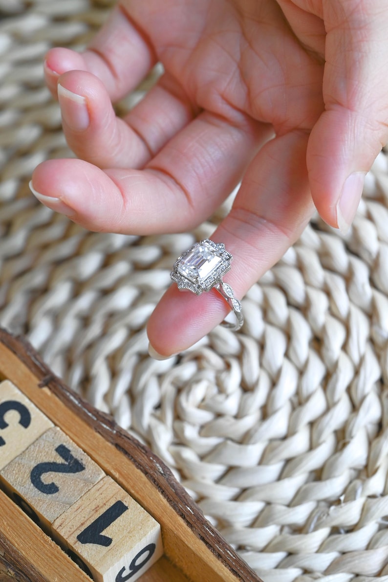 Marquise Cut Cluster Styled Lab Grown Diamond Engagement Ring