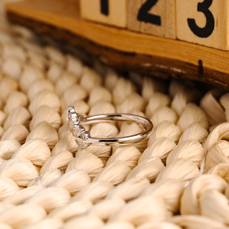 Marquise Cut Cluster Styled Lab Grown Wedding Band