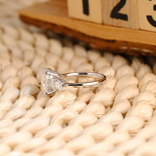 Marquise Cut Cluster Styled Lab Grown Diamond Engagement Ring