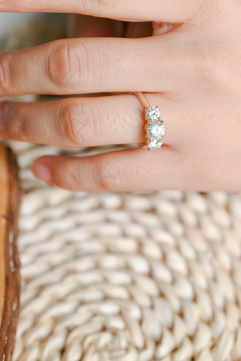 Marquise Cut Cluster Styled Lab Grown Diamond Engagement Ring