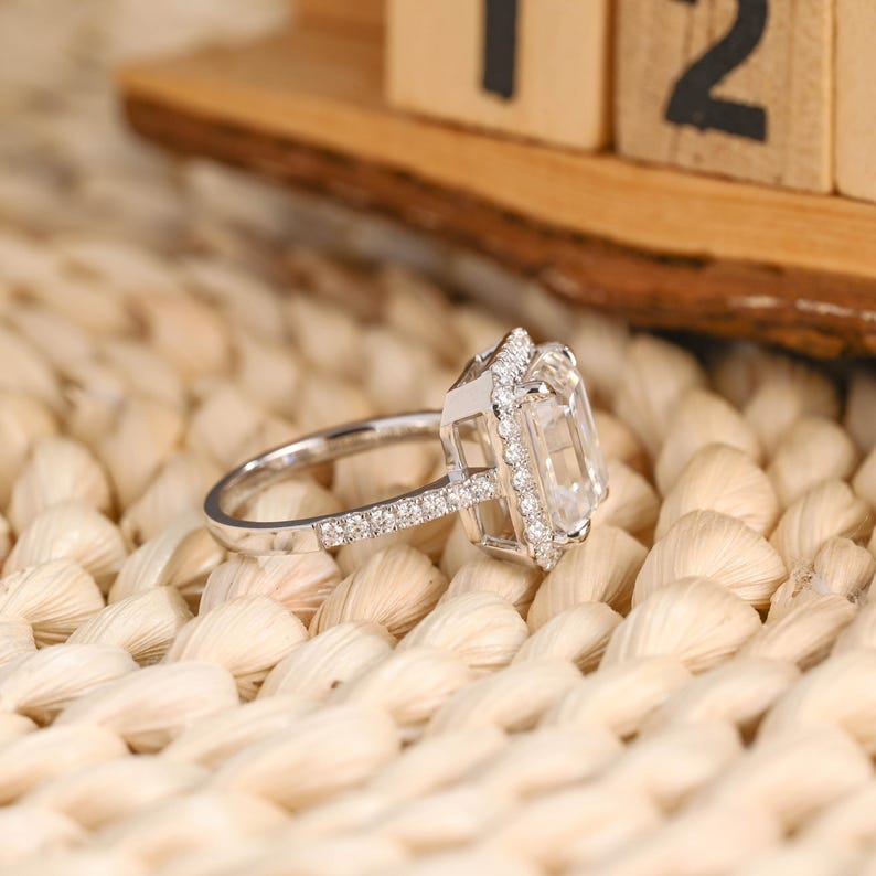 Marquise Cut Cluster Styled Lab Grown Diamond Engagement Ring