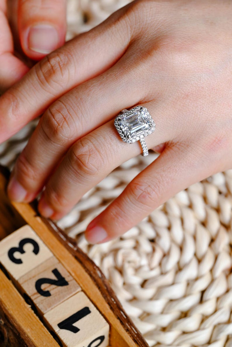 Marquise Cut Cluster Styled Lab Grown Diamond Engagement Ring