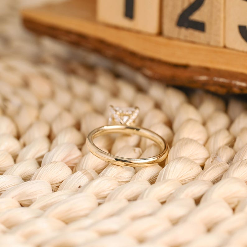 Marquise Cut Cluster Styled Lab Grown Diamond Engagement Ring