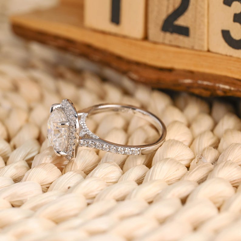 Marquise Cut Cluster Styled Lab Grown Diamond Engagement Ring