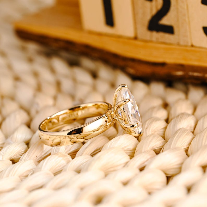 Marquise Cut Cluster Styled Lab Grown Diamond Engagement Ring
