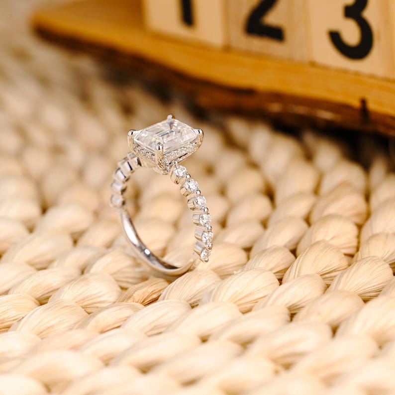 Marquise Cut Cluster Styled Lab Grown Diamond Engagement Ring
