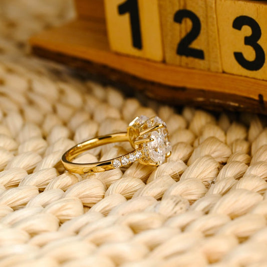 Marquise Cut Cluster Styled Lab Grown Diamond Engagement Ring