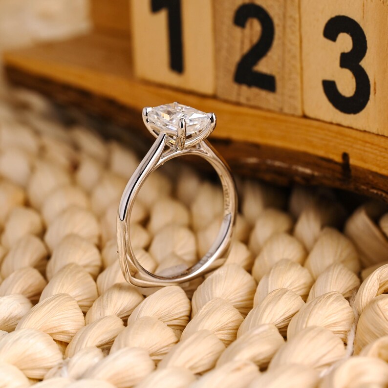 Marquise Cut Cluster Styled Lab Grown Diamond Engagement Ring