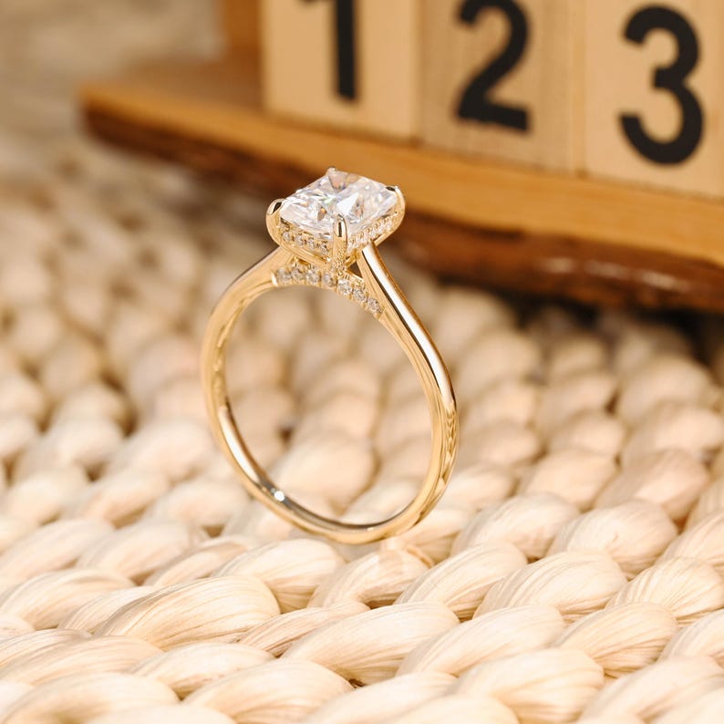 Marquise Cut Cluster Styled Lab Grown Diamond Engagement Ring
